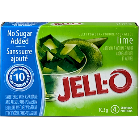 Jell-O Sugar Free Gelatin Powder - Lime