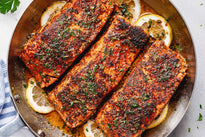 LOW CARB BLACKENED SALMON w/ VEG