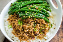 PULLED PORK w/ WILD RICE & GREEN BEANS