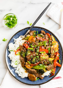 LOW CARB TERIYAKI STEAK w/  VEG