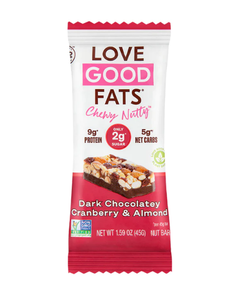 Love Good Fats Chewy Nutty Bar - Dark Chocolatey Cranberry & Almond
