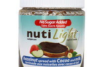 NutiLight - No Sugar Added Hazelnut Spread with Cocoa & Milk